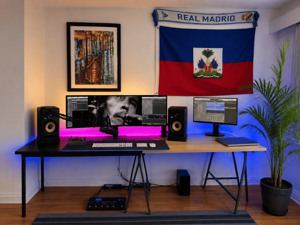 Salle de contrôle du studio